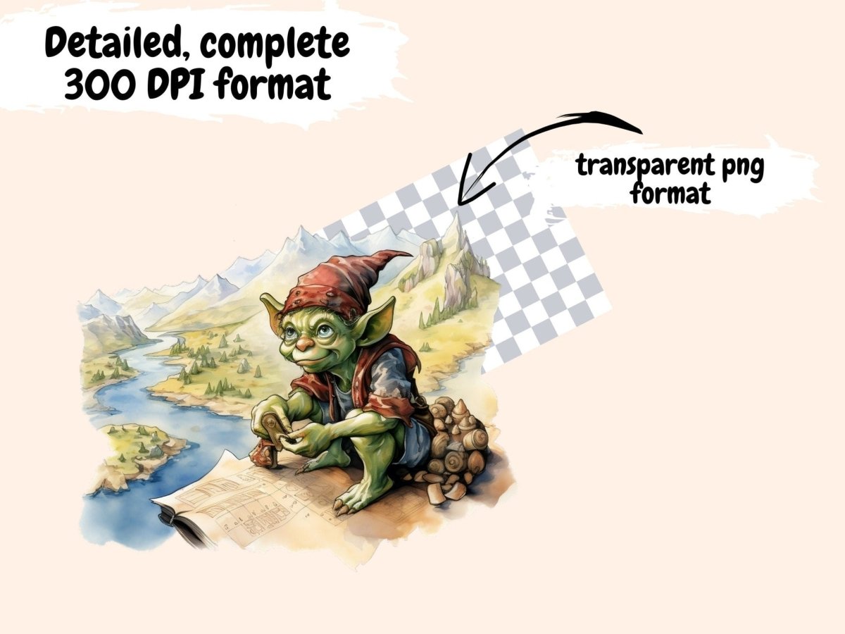 Goblins Watercolor Clipart fairytale clipart - Wonders Artist