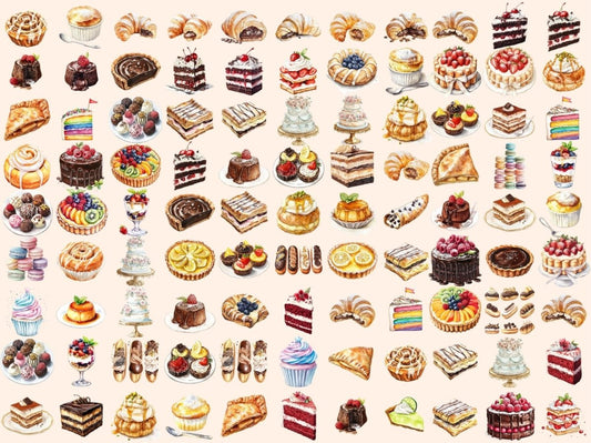 Clipart Acquerello Dessert Gourmet