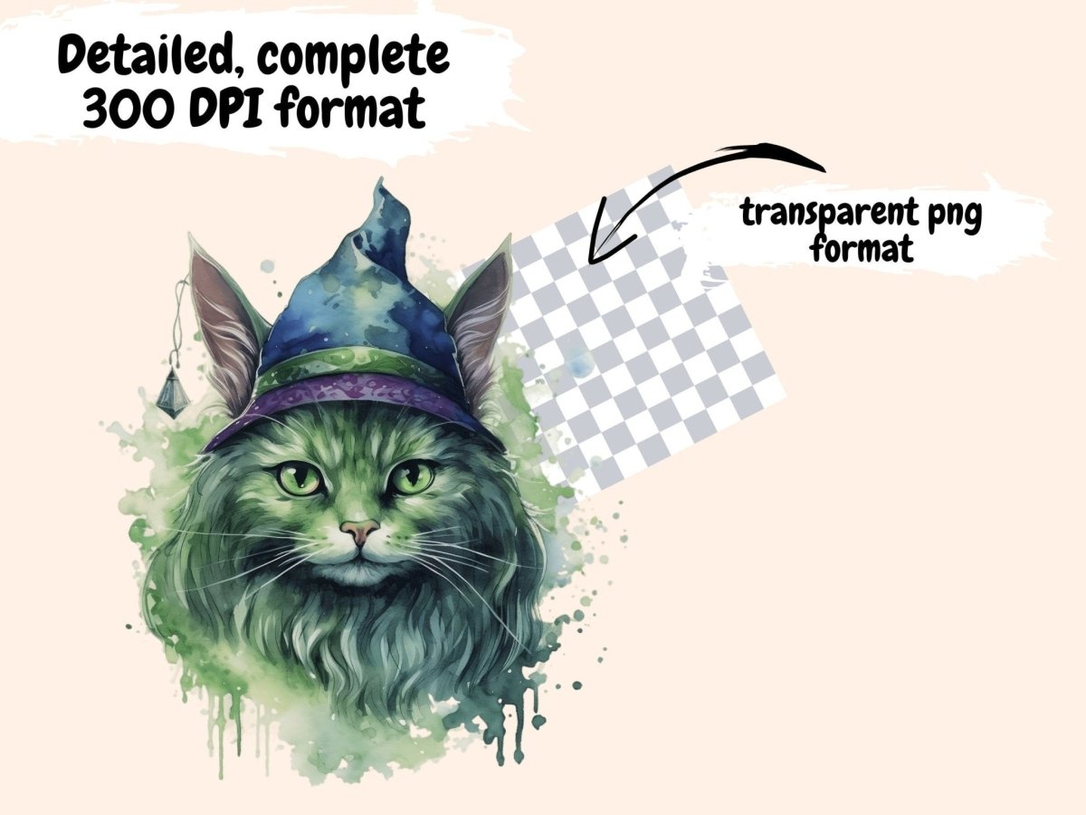 Green Witches Watercolor Clipart fairy clipart - Wonders Artist