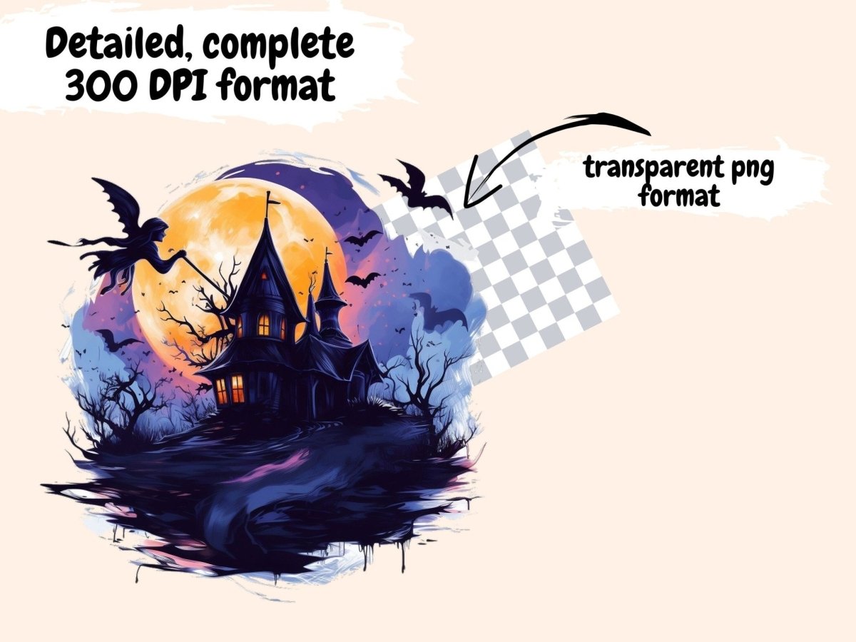 Halloween Houses Watercolor Clipart halloween clipart - Wonders Artist