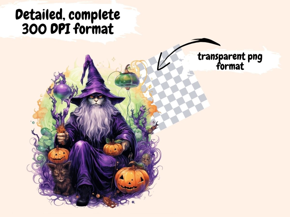 Halloween Wizards Watercolor Clipart halloween clipart - Wonders Artist