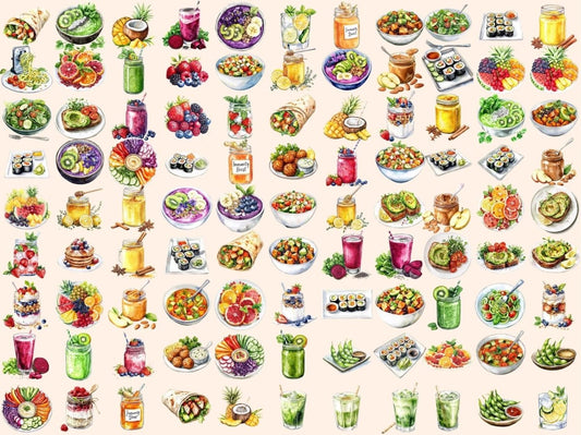Clipart Acquerello Alimentazione Sana