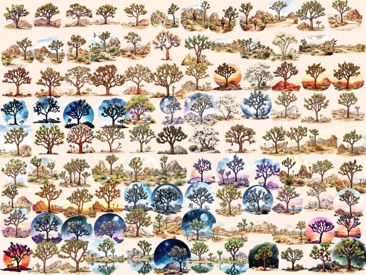 Joshua Trees Watercolor Clipart california clipart - Wonders Artist