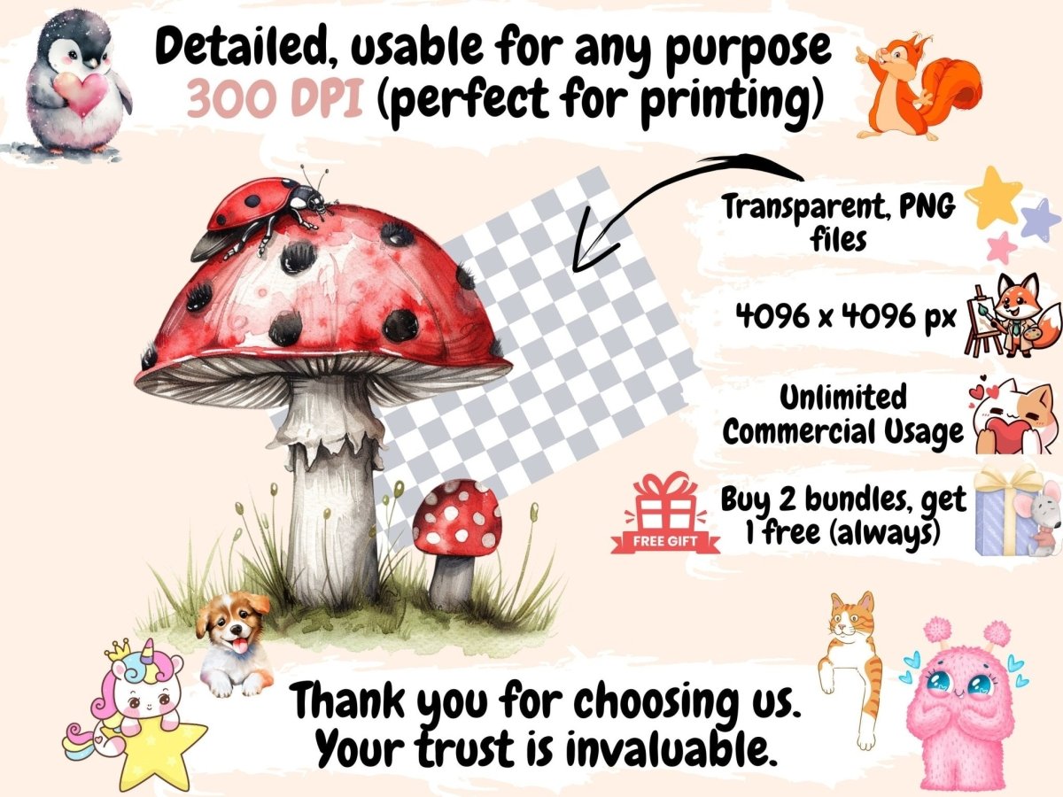 Ladybugs Watercolor Clipart Cartoon Ladybugs - Wonders Artist