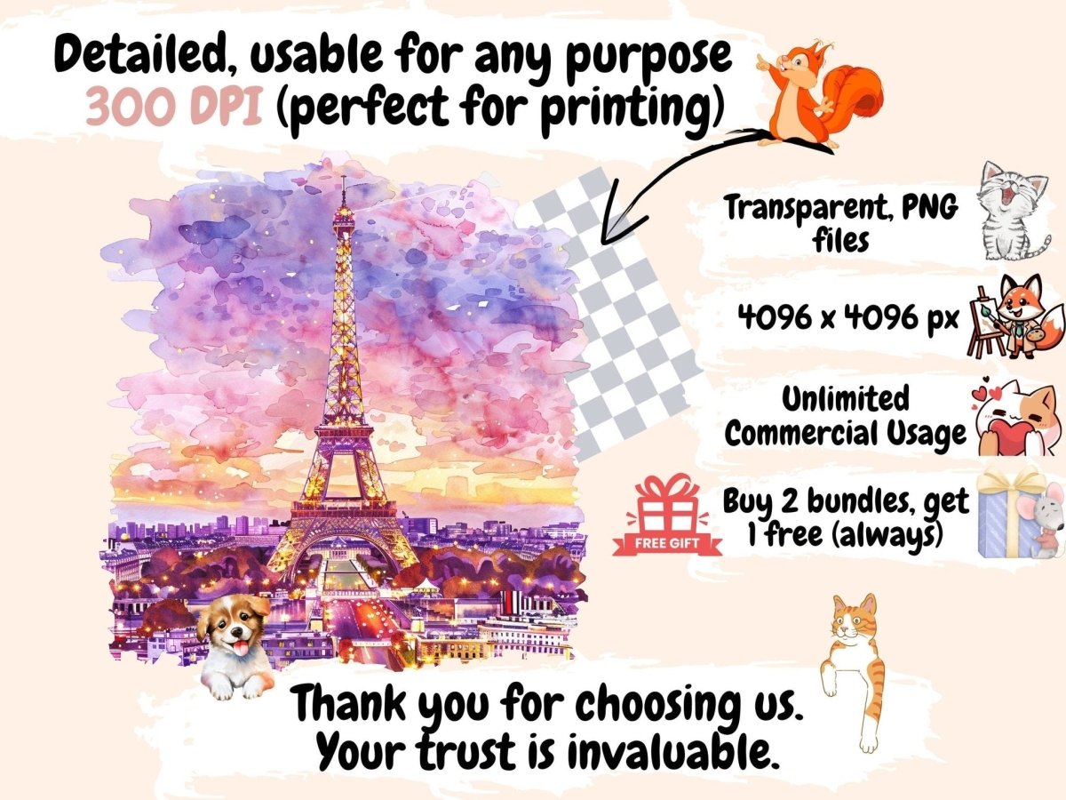 Landmarks Watercolor Clipart international travel - Wonders Artist