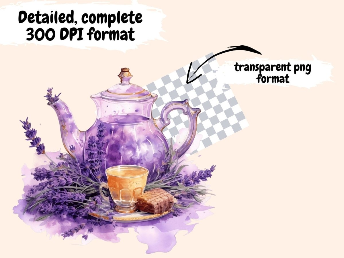 Lavenders Watercolor Clipart floral clipart - Wonders Artist