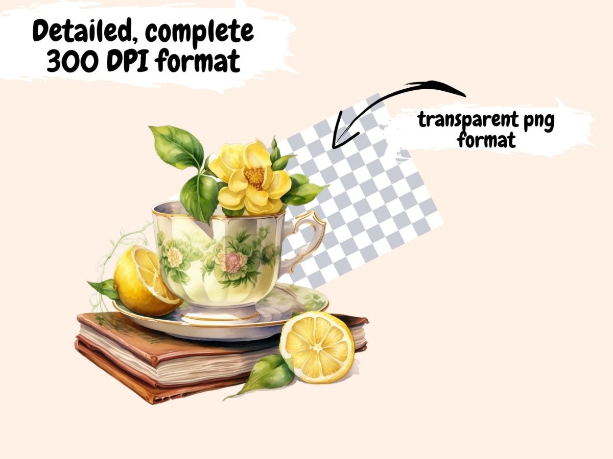 Lemon Tea Watercolor Clipart lemon clipart - Wonders Artist