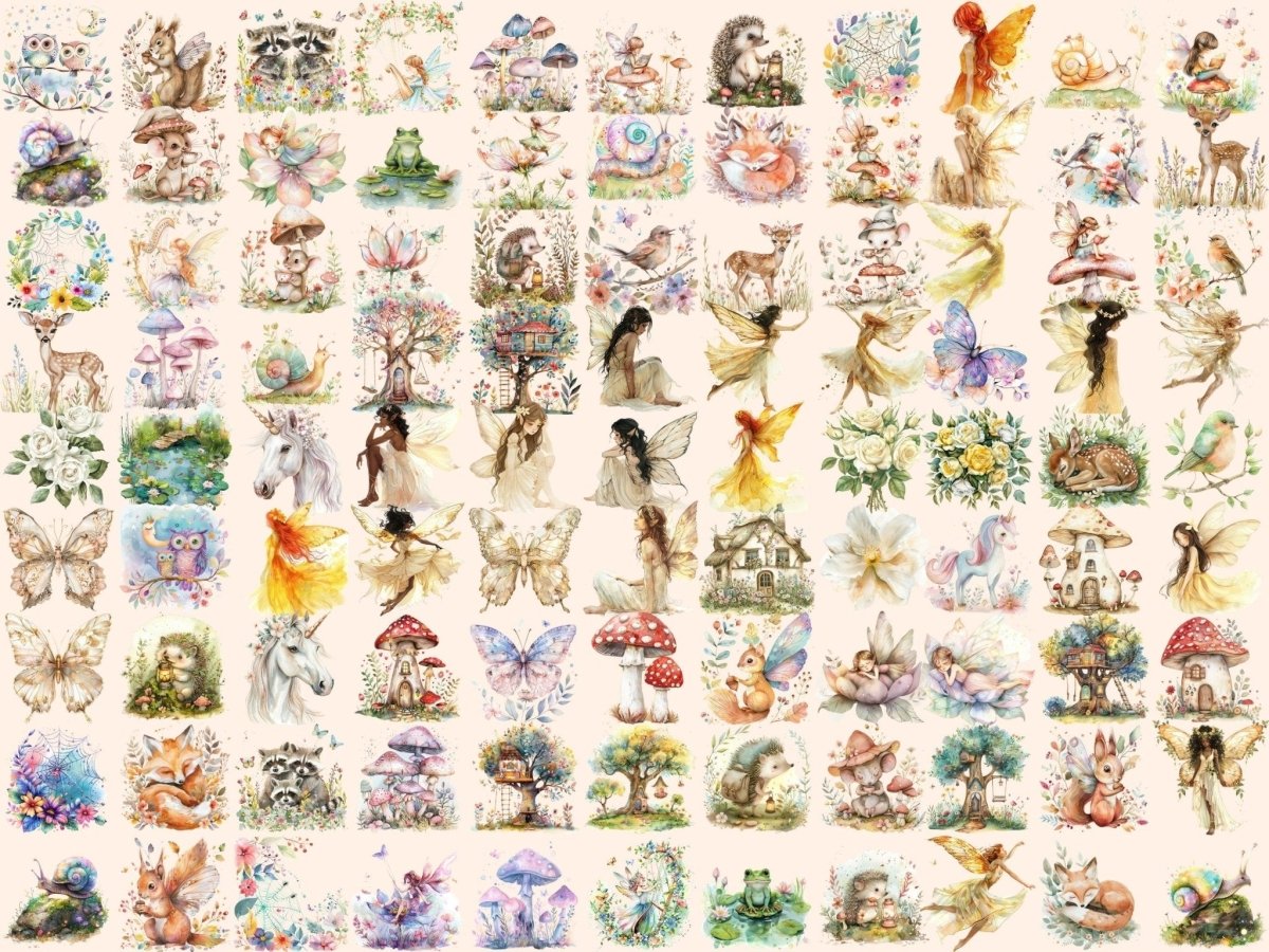 Magical Forests Watercolor Clipart enchanted forest art - Wonders Artist