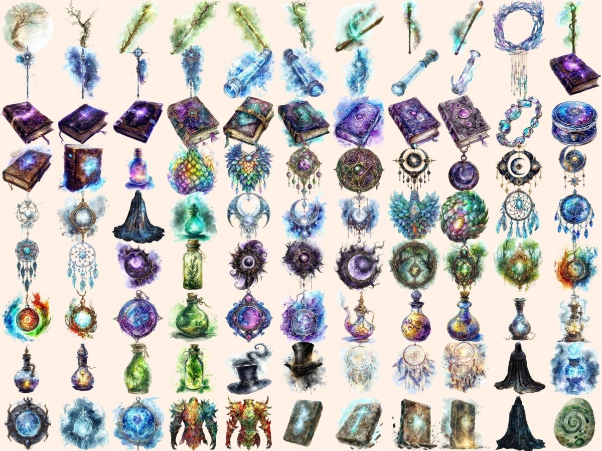 Magical Items Watercolor Clipart magic clipart - Wonders Artist