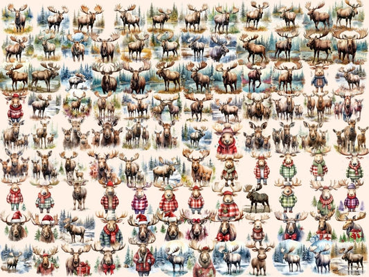 Mooses Aquarell Clipart