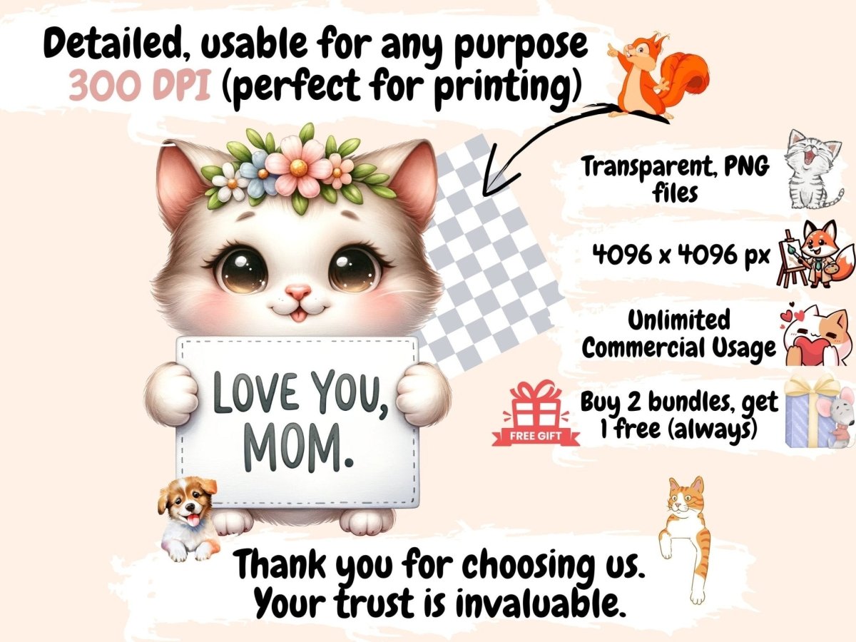 Mother's Day Animals Clipart love mom clipart - Wonders Artist
