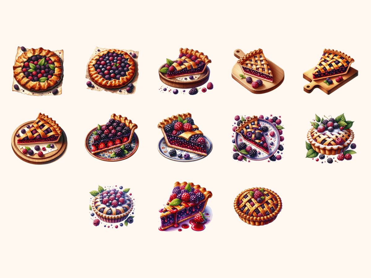 Mulberry Pie Clipart All Bundles Clipart Line Art - WondersArtist