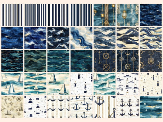 Carta digitale con motivo senza cuciture di esplorazione nautica