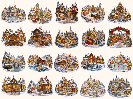 Christmas Villages Clipart