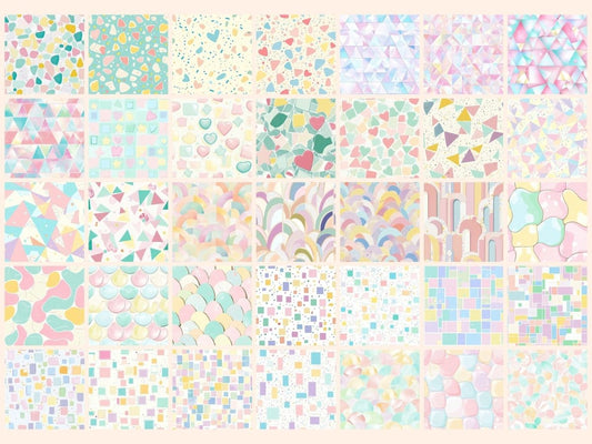 Carta digitale con motivo senza soluzione di continuità di piastrelle di caramelle pastello