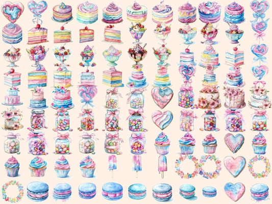 Clipart Acquerello Dolci Pastello
