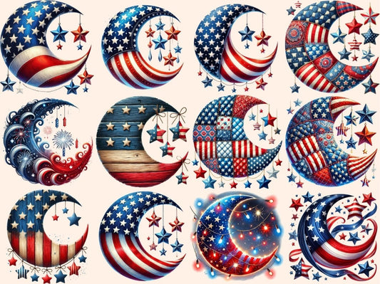 Clipart di Lune Patriottiche