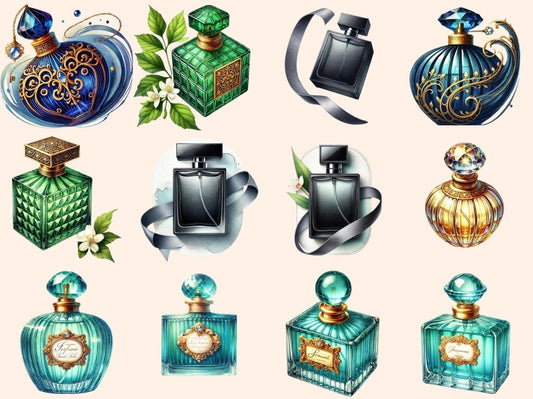 Bottiglie di Profumo (P2) Clipart