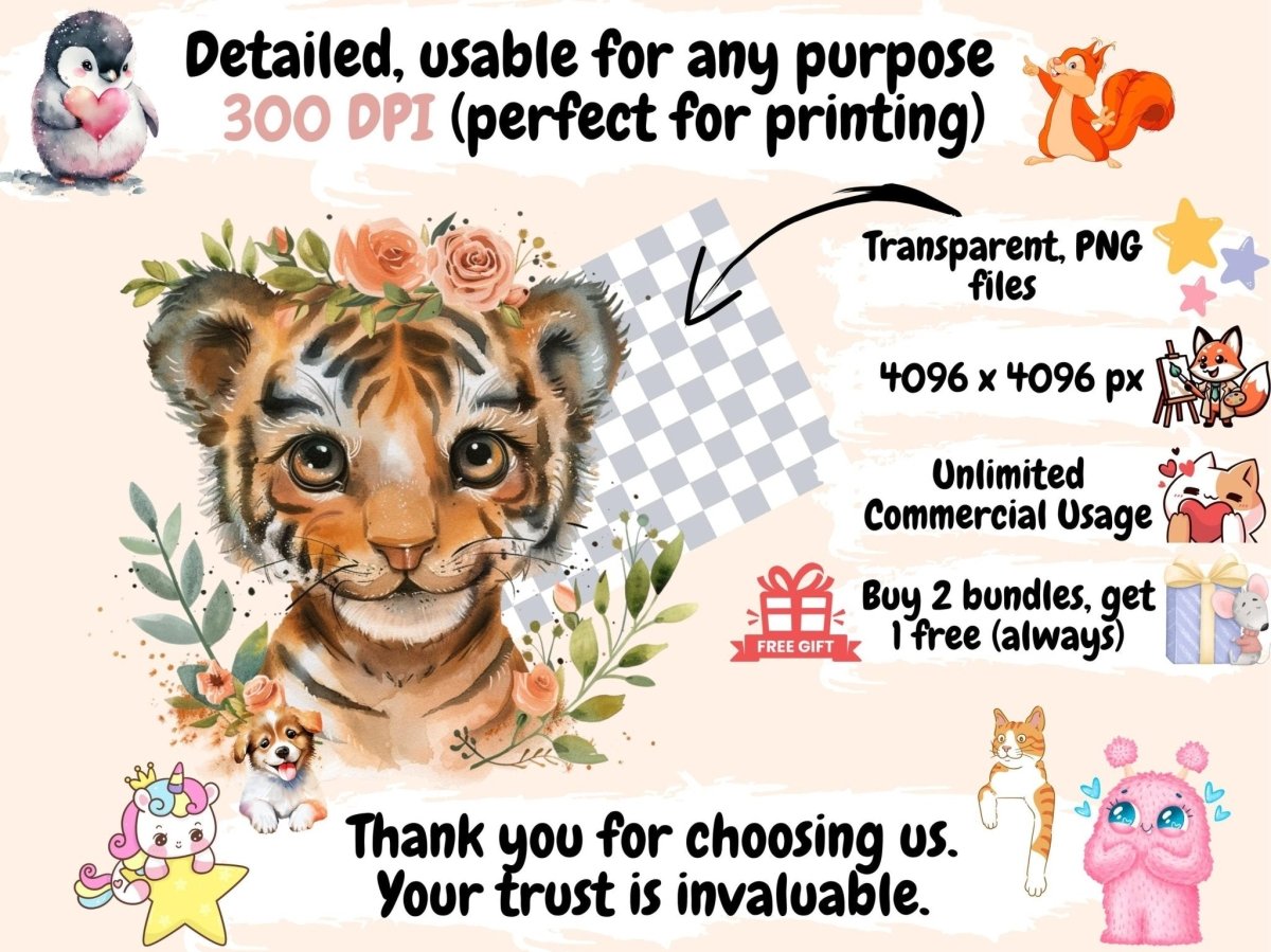 Pink Safari Watercolor Clipart Cute Safari - Wonders Artist