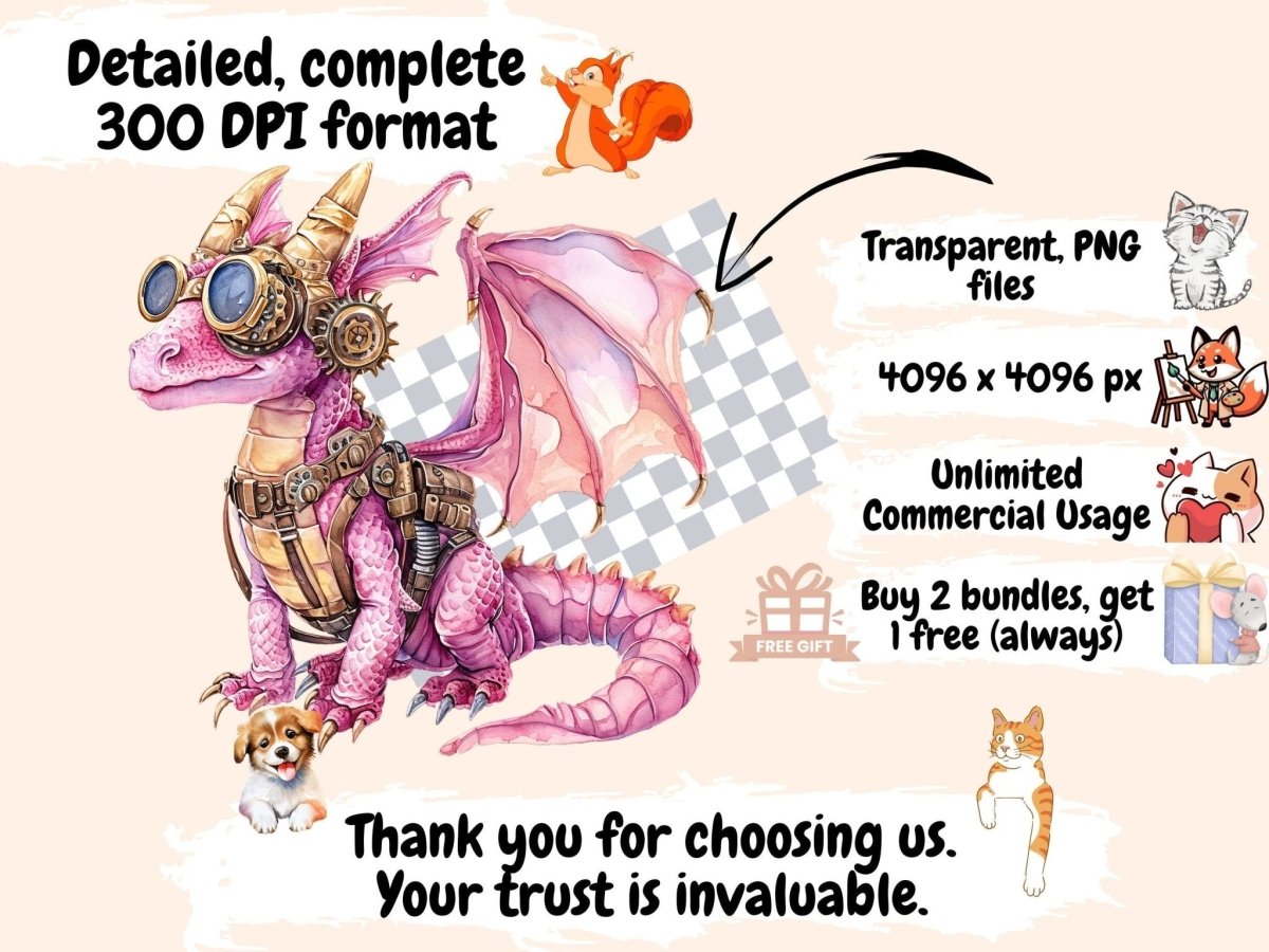 Pink Steampunk Watercolor Clipart girl steampunk png - Wonders Artist