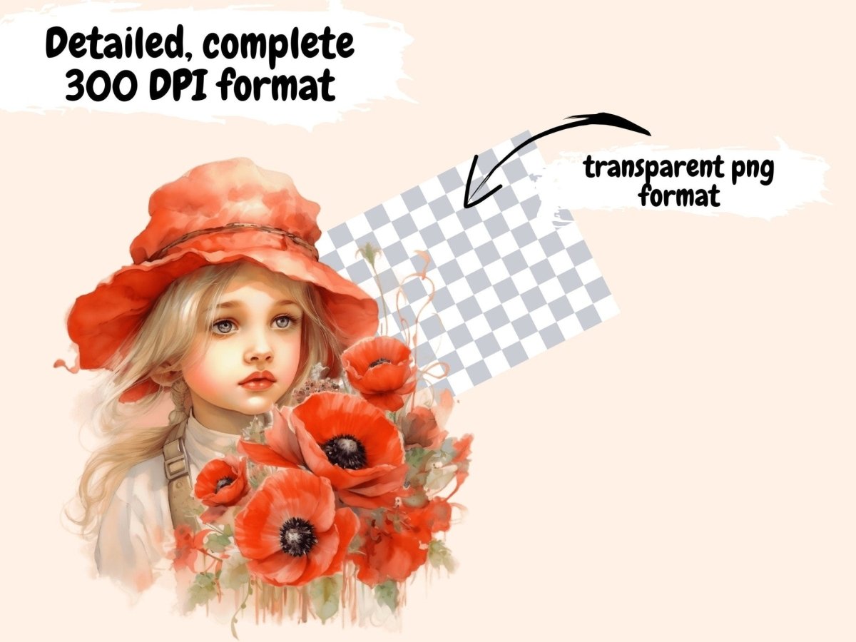 Poppies Watercolor Clipart - Wonders Artist