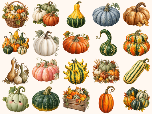 Pumpkins & Gourds Clipart