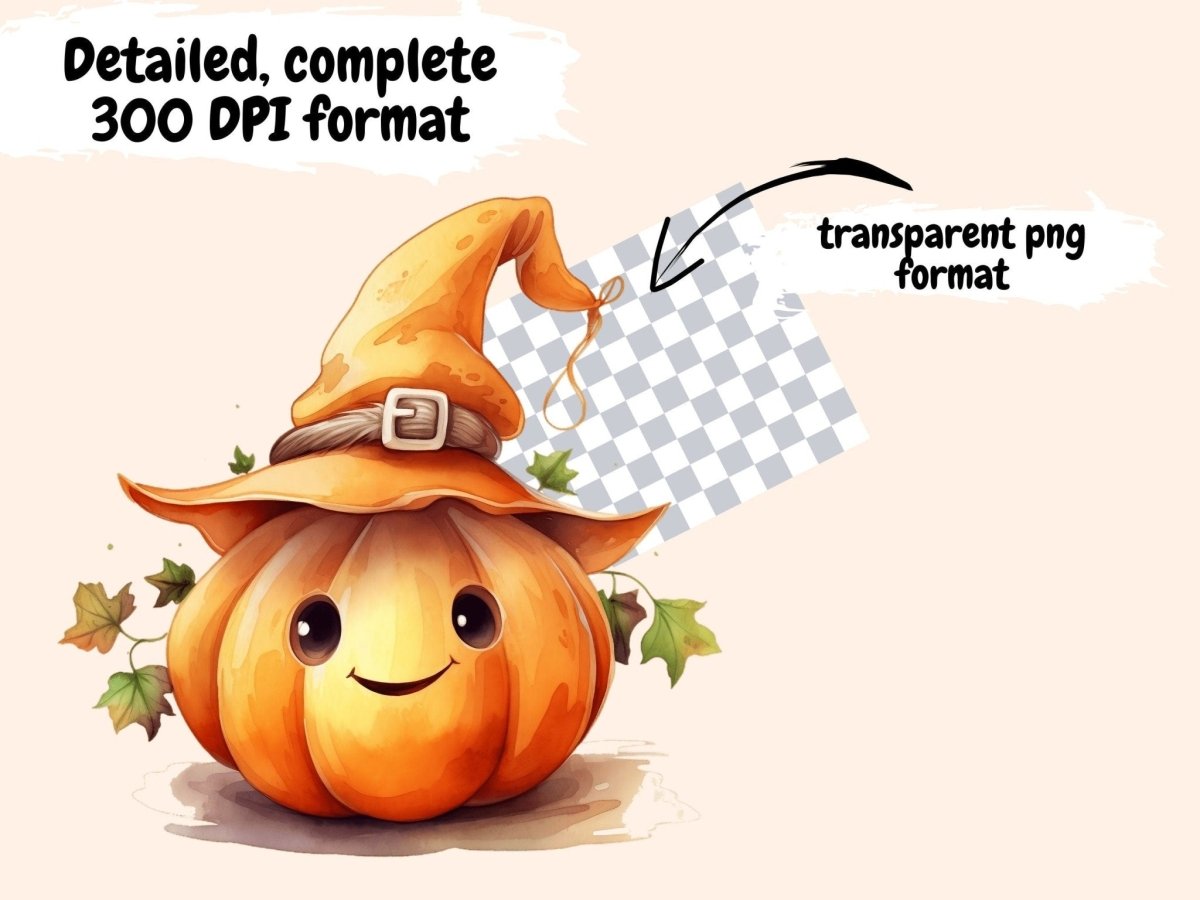 Pumpkins Watercolor Clipart cute pumpkins png - Wonders Artist