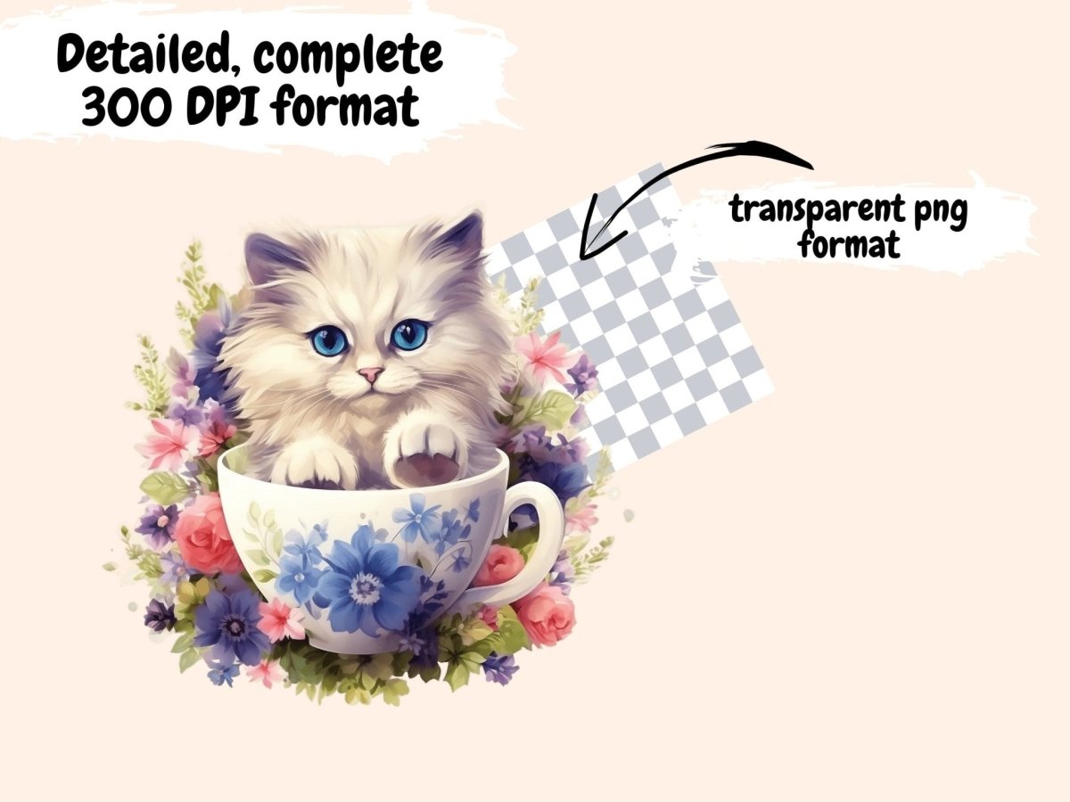 Ragdoll Cats Watercolor Clipart cat clipart - Wonders Artist