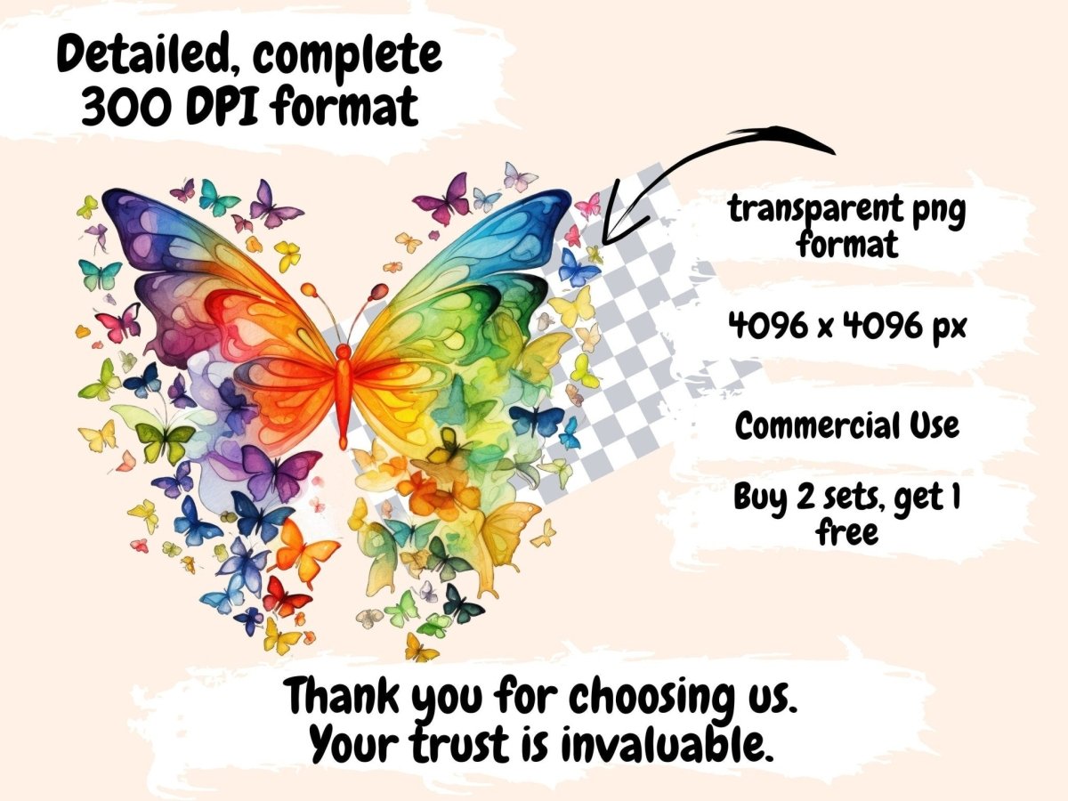 Rainbow Butterflies Watercolor Clipart butterflies clipart - Wonders Artist