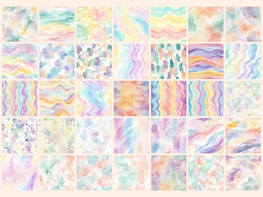 Carta Digitale Senza Giunte Arcobaleno Pastello