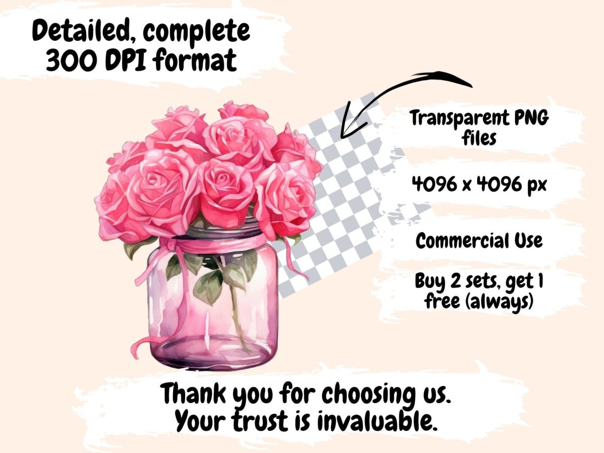 Romantic Jars Watercolor Clipart cute love clipart - Wonders Artist