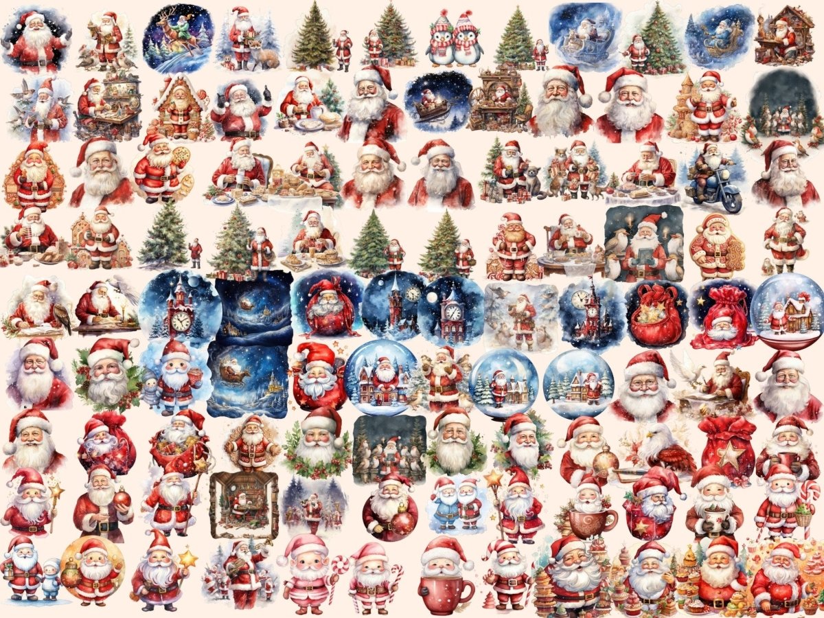Santa Claus Watercolor Clipart christmas clipart - Wonders Artist
