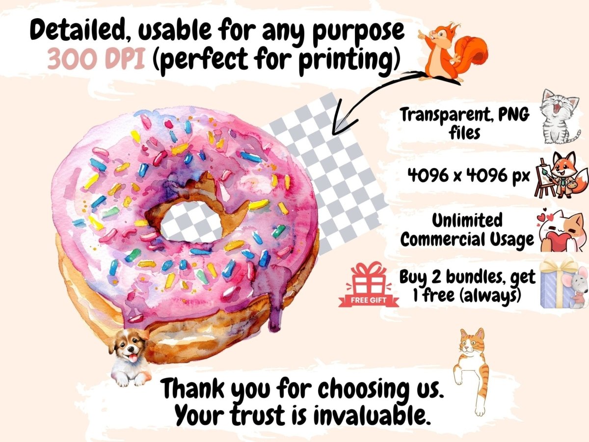 Snacks Watercolor Clipart food clipart - Wonders Artist