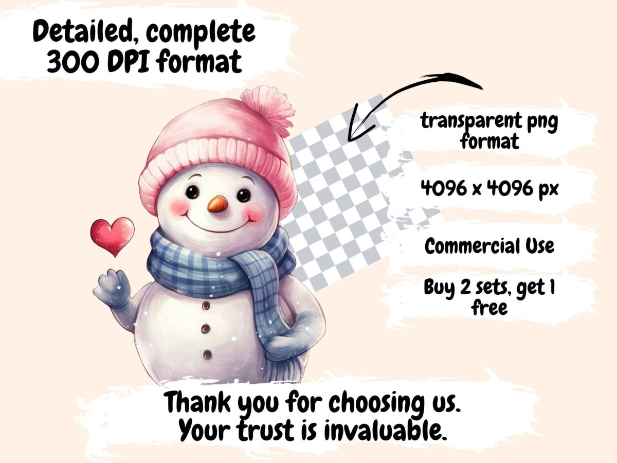 Snowman Watercolor Clipart christmas clipart - Wonders Artist