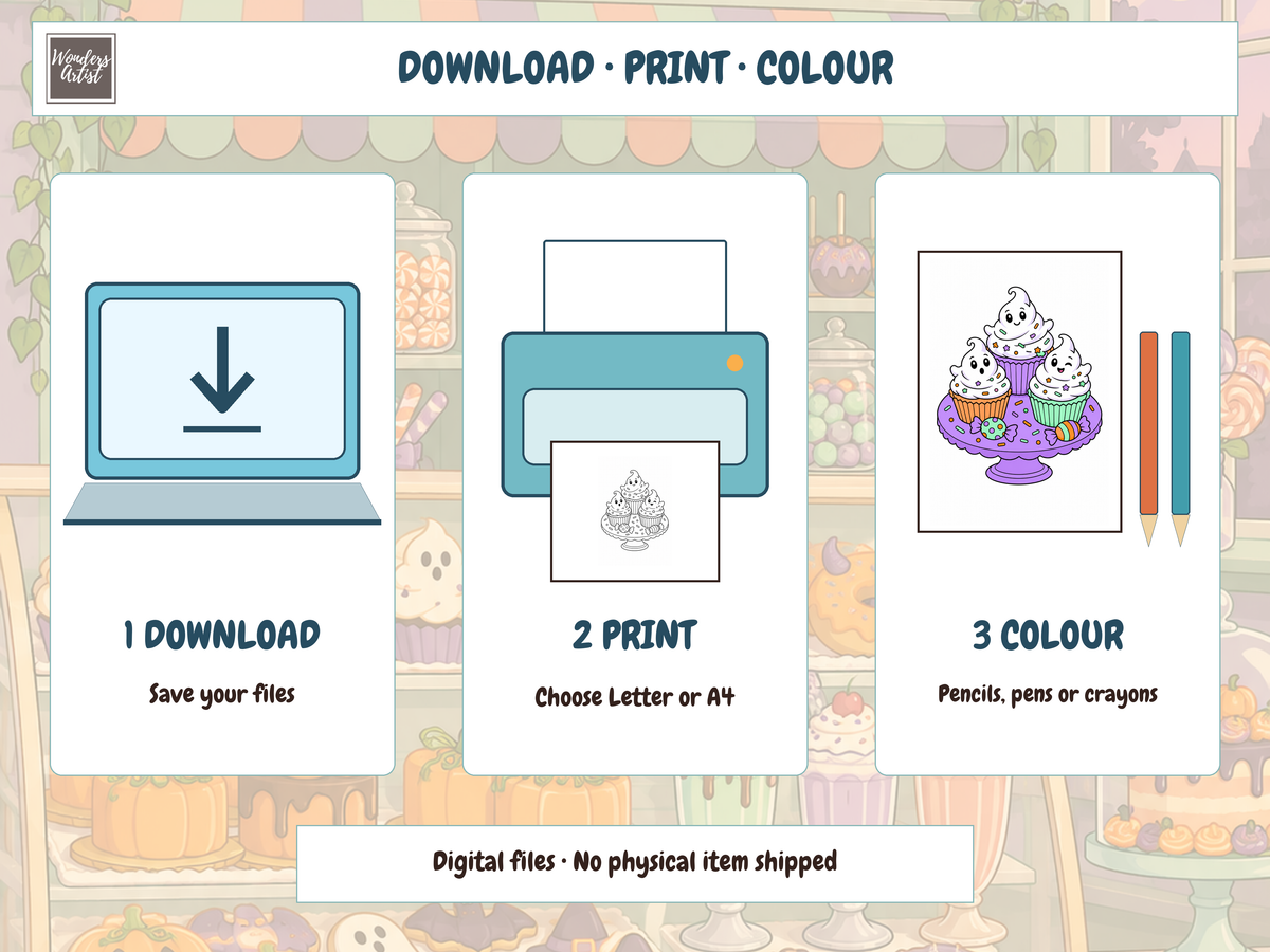 Spooky Sweet Treats Coloring Book — digital download