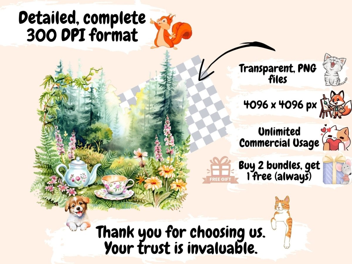 Spring Tea Watercolor Clipart spring clipart - Wonders Artist