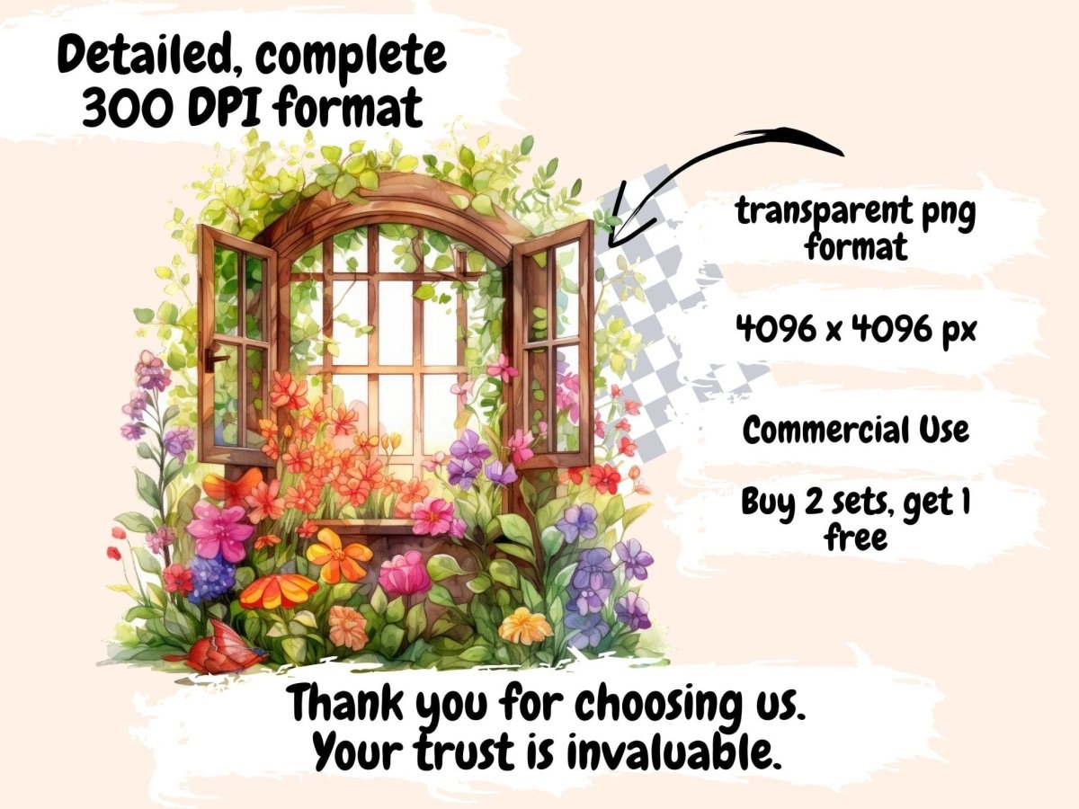 Spring Windows Watercolor Clipart spring clipart - Wonders Artist