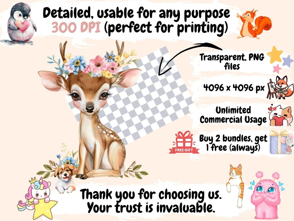 Springtime Forest Watercolor Clipart Forest Bloom - Wonders Artist