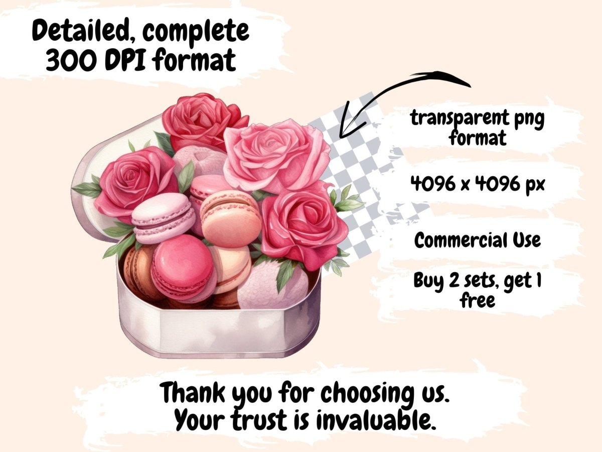 St. Valentine's Day Desserts Watercolor Clipart desserts clipart - Wonders Artist