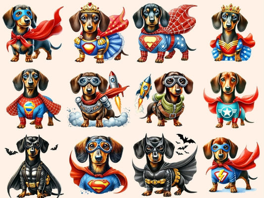 Supersankari Dachsen Clipart