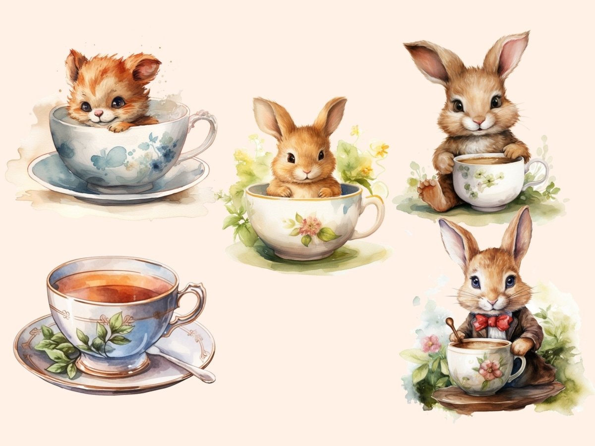Teacups Watercolor Clipart cute teacups png - Wonders Artist