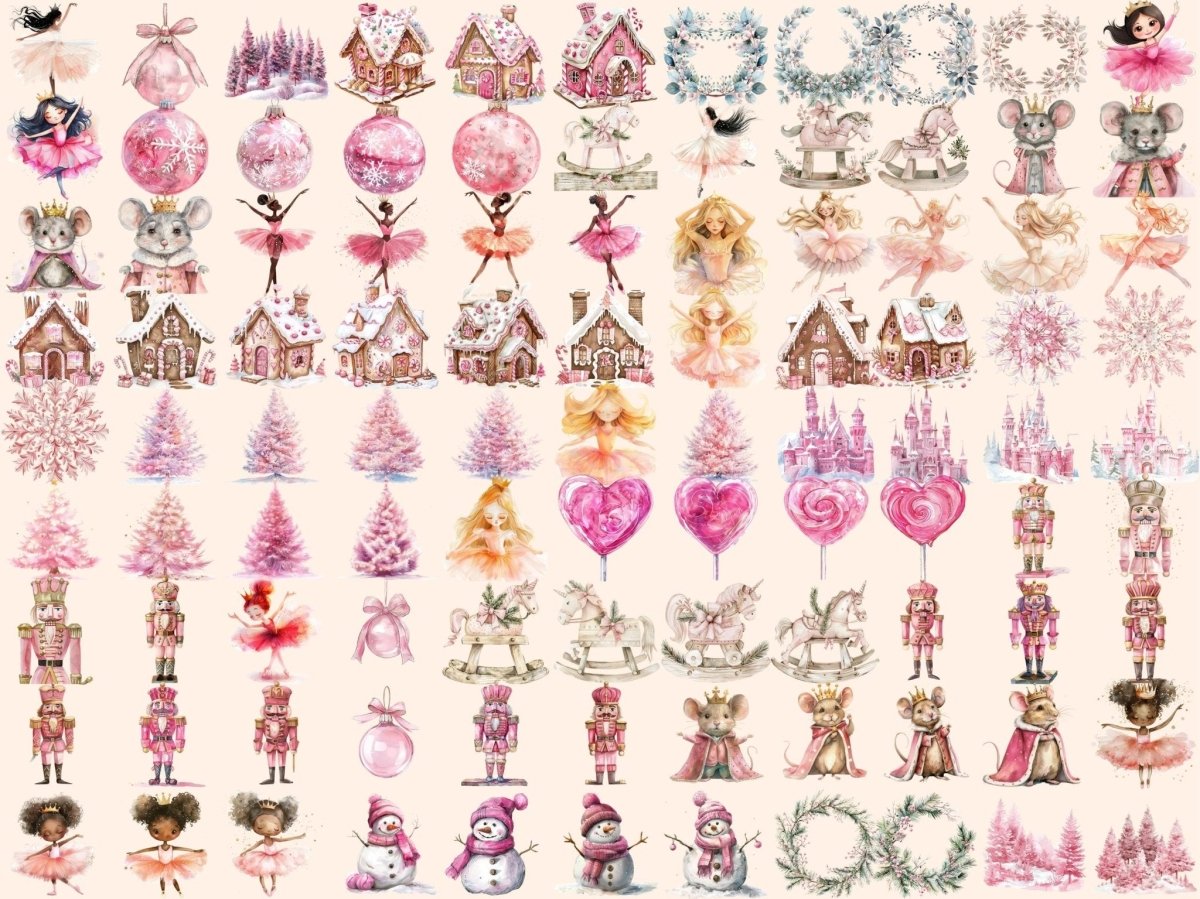 The Pink Nutcracker Watercolor Clipart Christmas Ballet - Wonders Artist