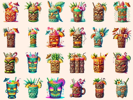 Tiki Bardakları Clipart