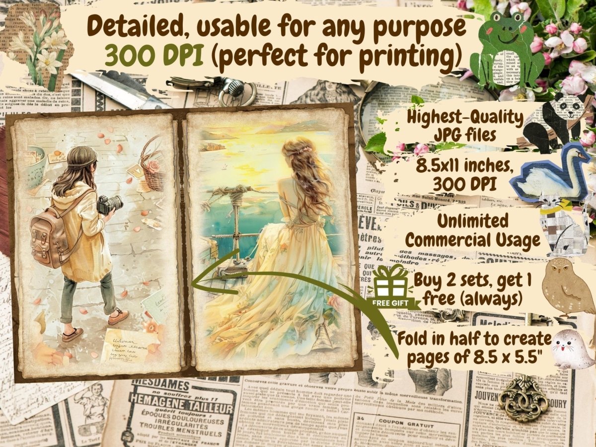 Travel Journal Pages (P2) Adventure Pages - Wonders Artist