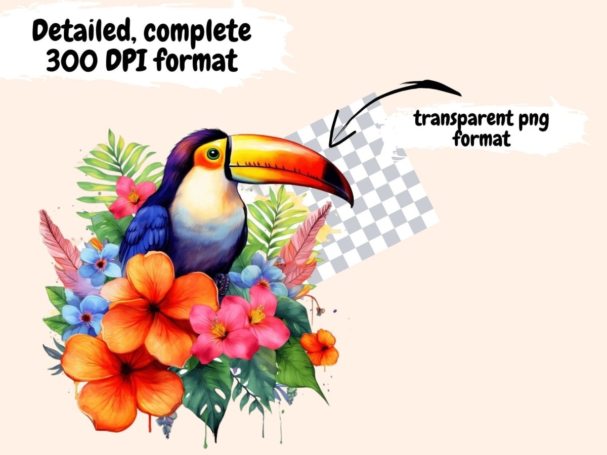 Tropical Flowers Watercolor Clipart exotic flowers png - Wonders Artist