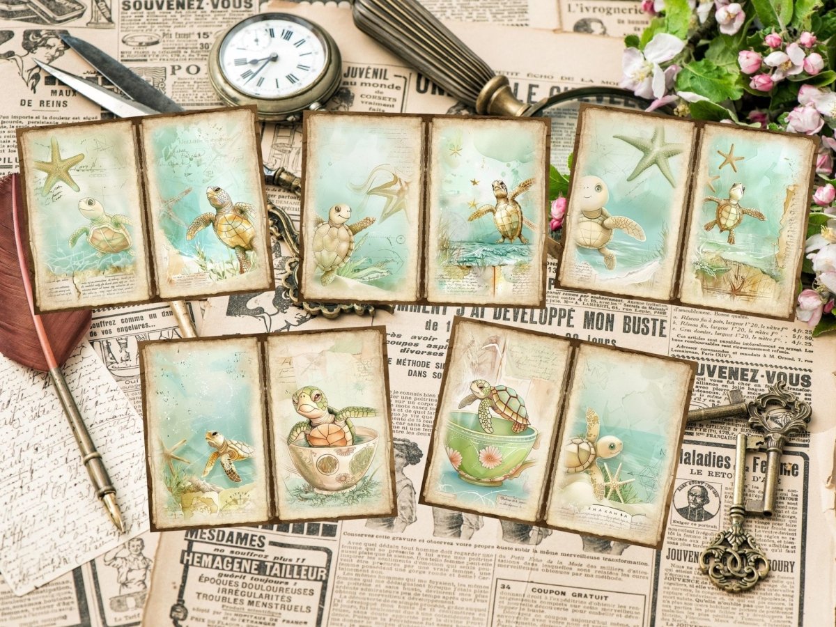 Underwater Animals Journal Pages (P4) Aquatic Scrapbook - Wonders Artist