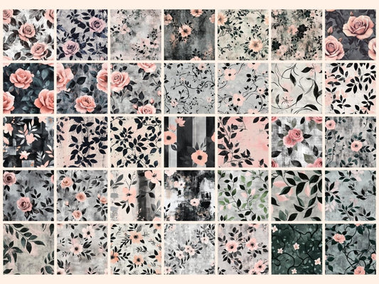 Papel Digital de Padrão Sem Costura Urban Bloom