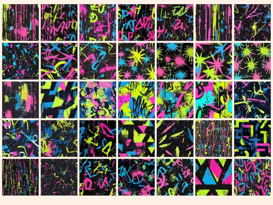 Papel Digital de Padrão Sem Costura de Grafite Urbano