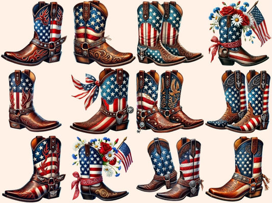 Clipart Stivali da Cowboy USA