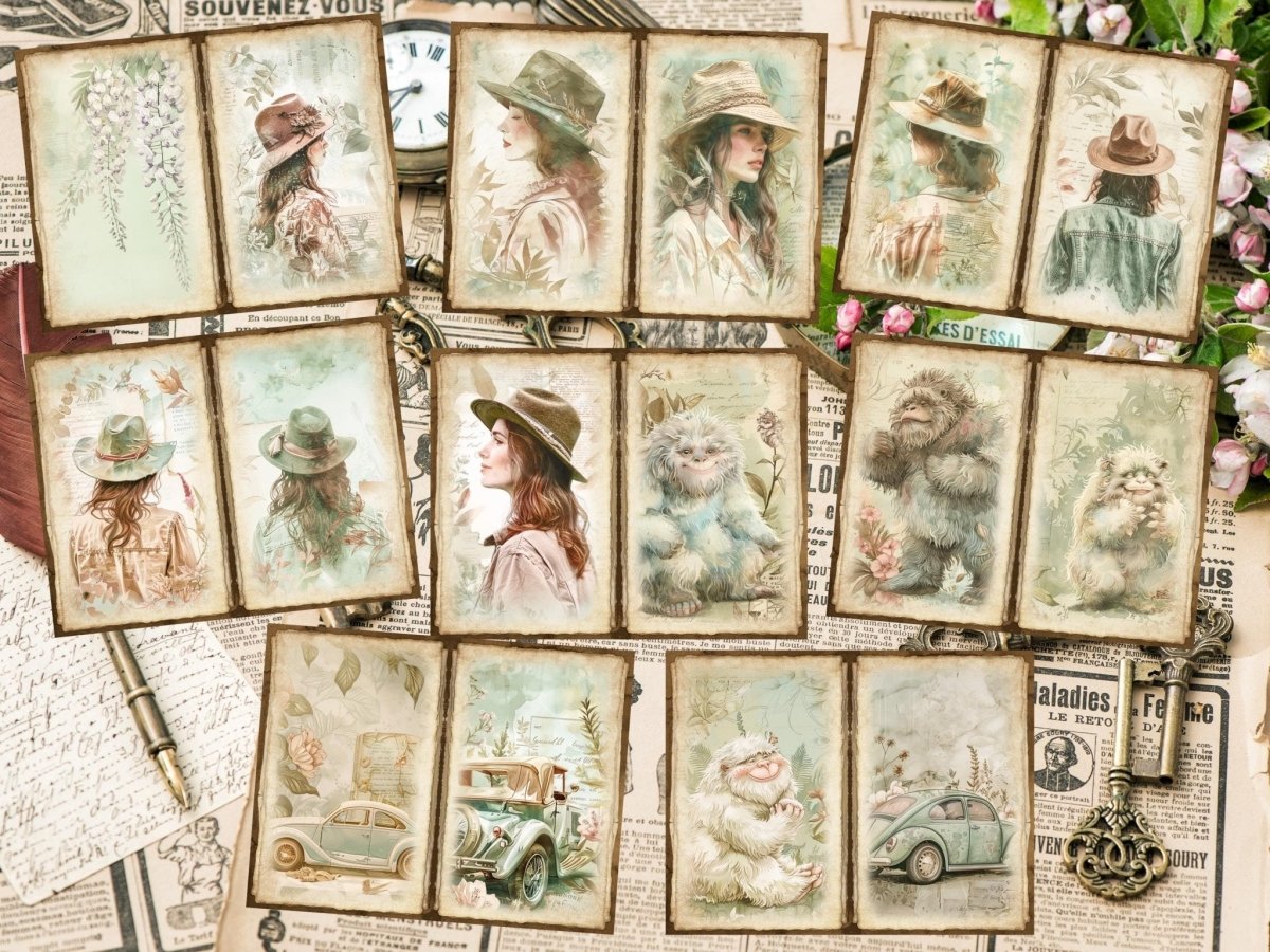 Vintage Gardens Journal Pages (P10) Antique Stationery - Wonders Artist
